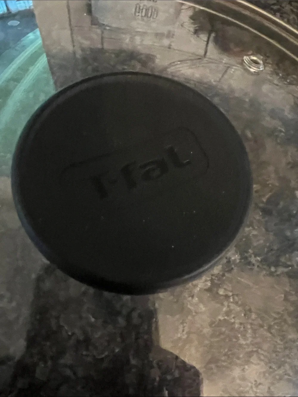 T-fal Glass REPLACEMENT Cookware Lid - Clear with Black Knob. EXC CONDITION